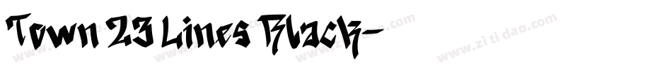 Town 23 Lines Black字体转换